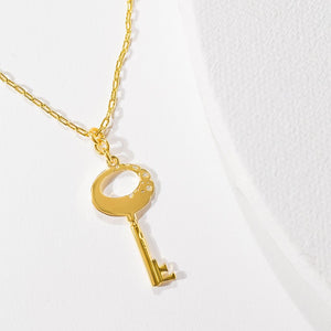 Secret Diary Book Locket and Key Pendant Gift Set (Onyx) - Gold